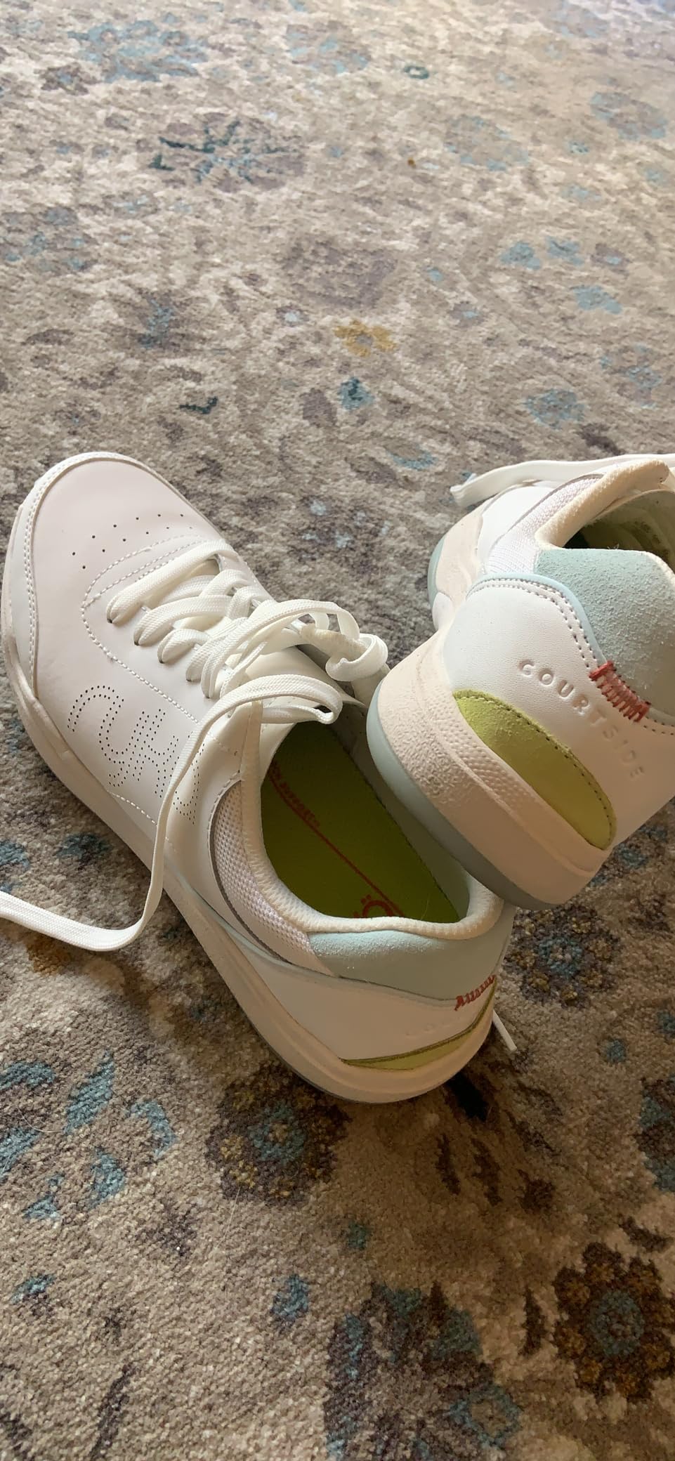 Ryka Women's Courtside white leather court shoe with perforated details