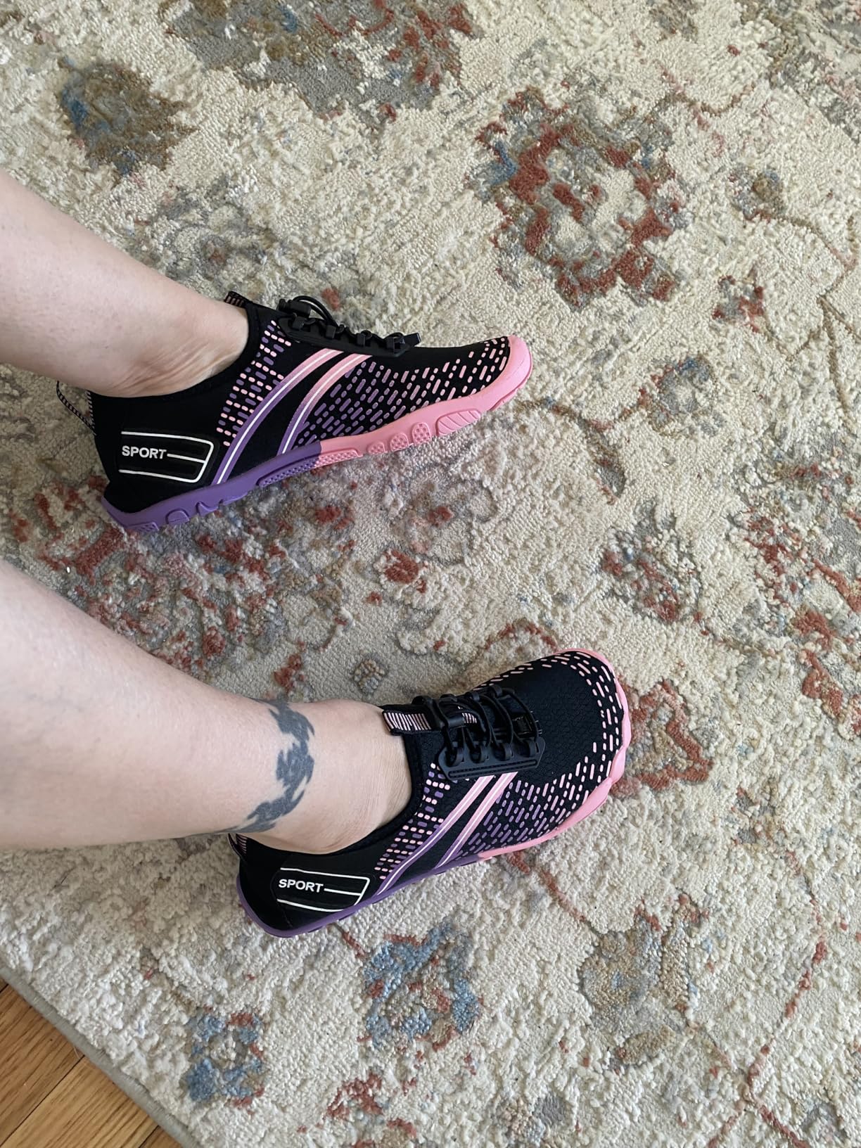 ATHMILE water shoes quick-dry technology and breathable mesh design for extended wear