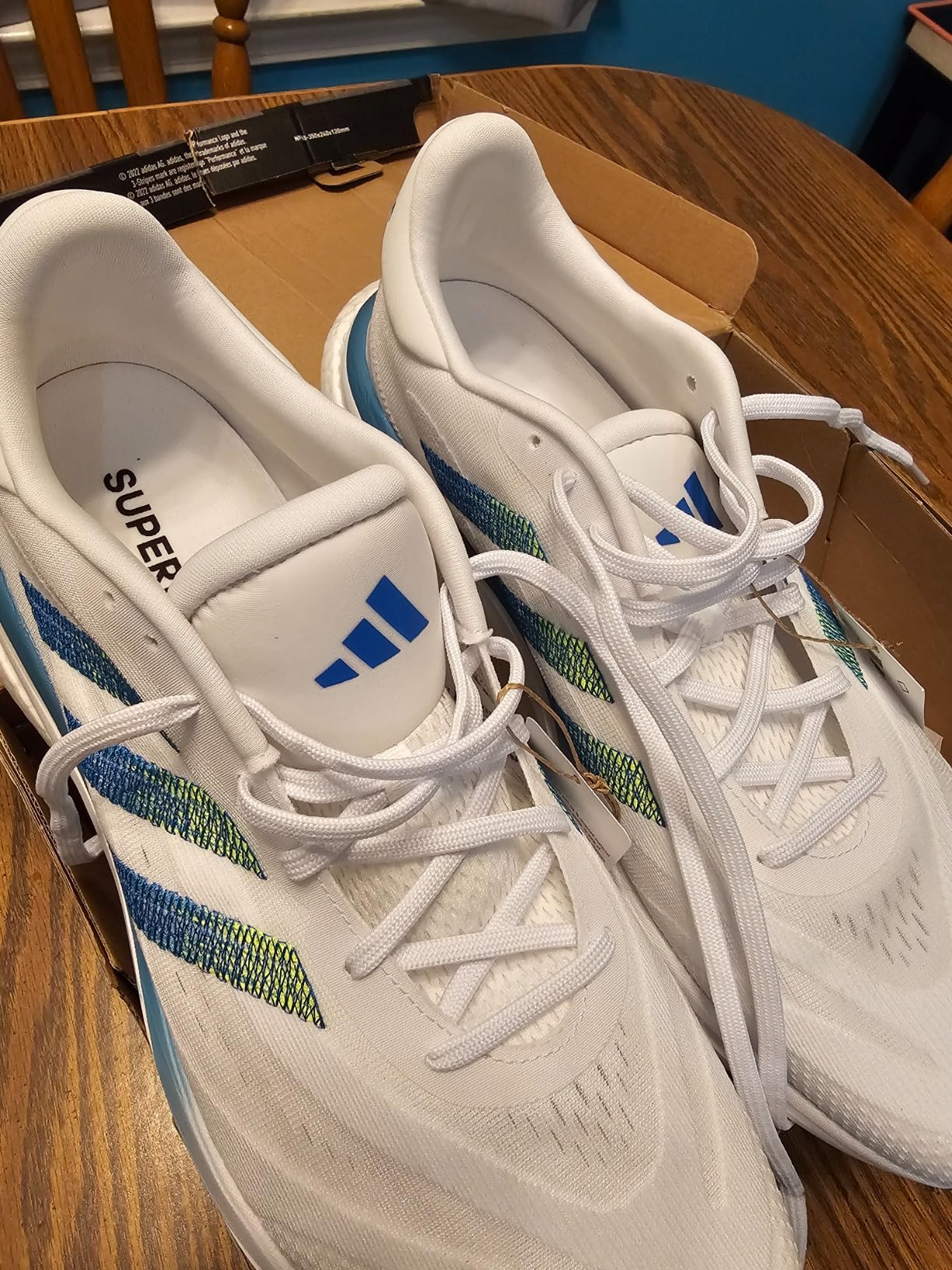 Adidas Supernova 3 in action showing reflective details during running