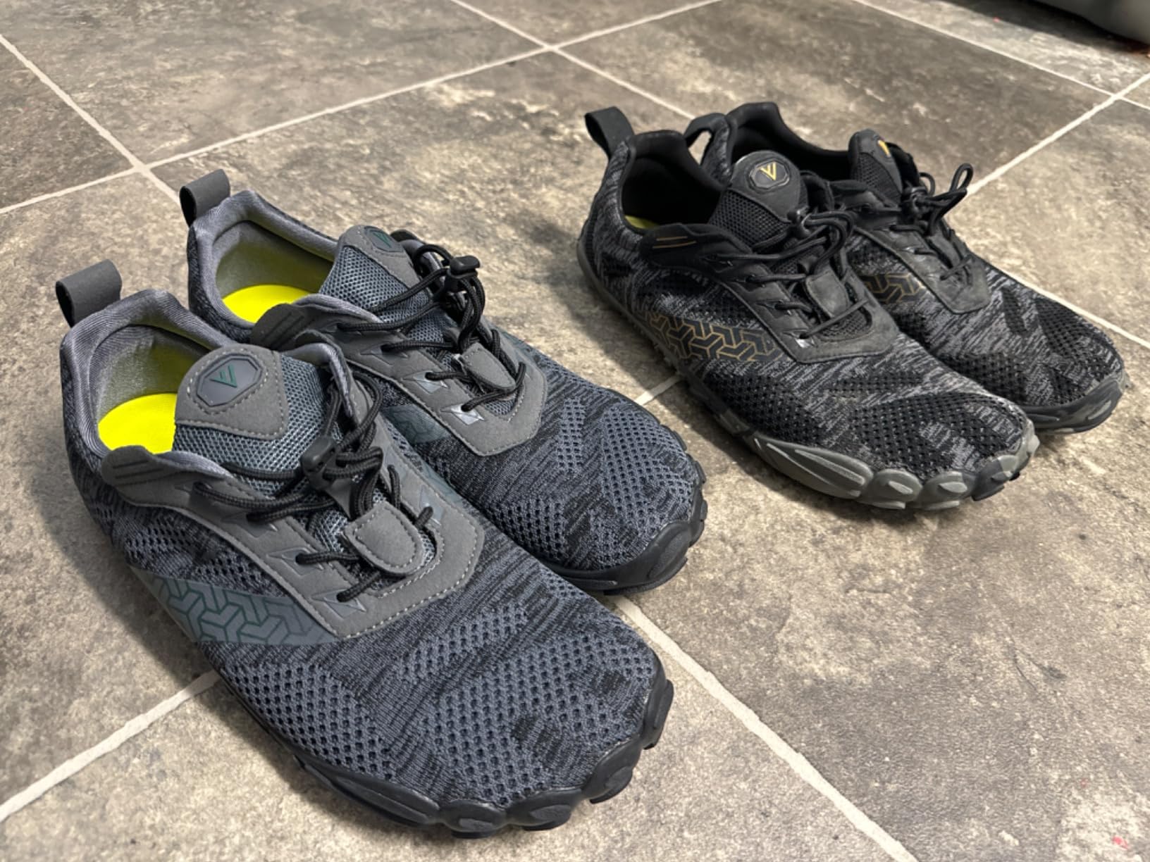 WHITIN shoes after 6 months and 200+ miles showing wear patterns on outsole and upper condition