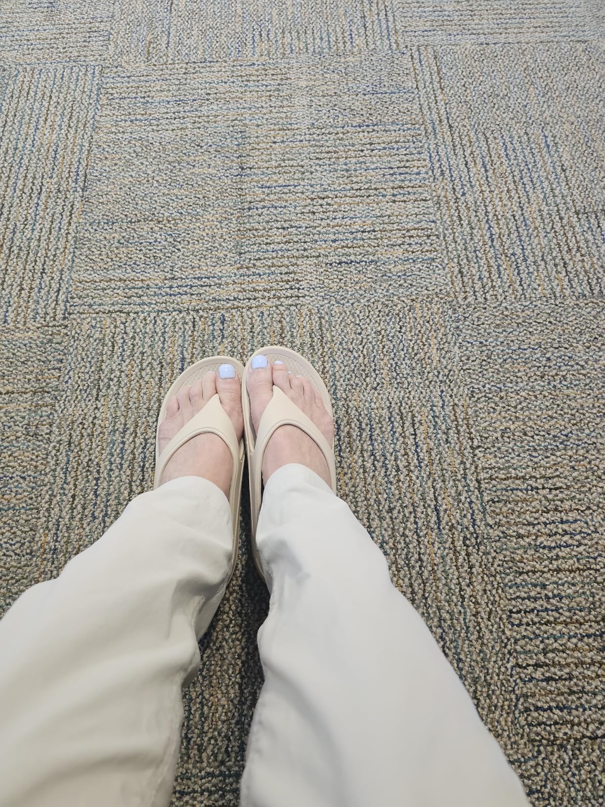 Shevalues sandals in action showing anti-slip sole pattern and practical design