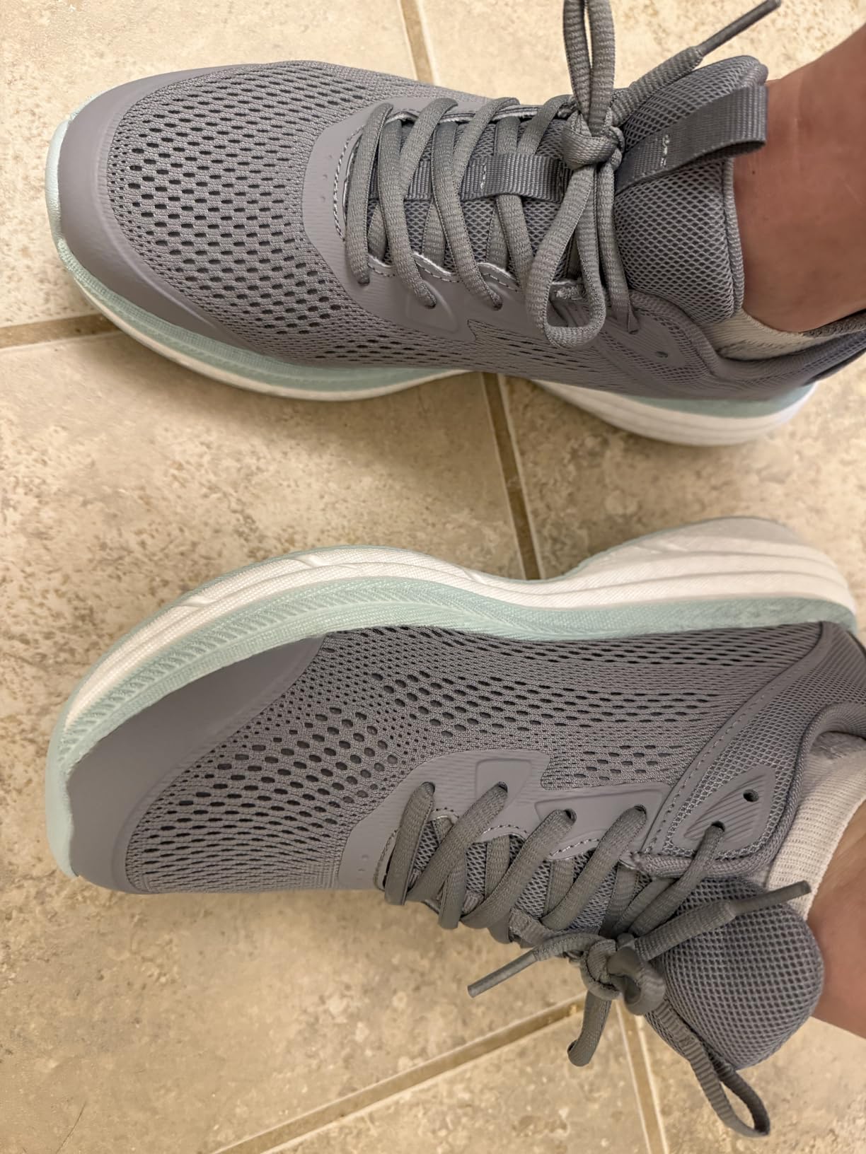 NORTIV 8 FlexLife Women's Running Walking Shoes white and pink colorway side profile