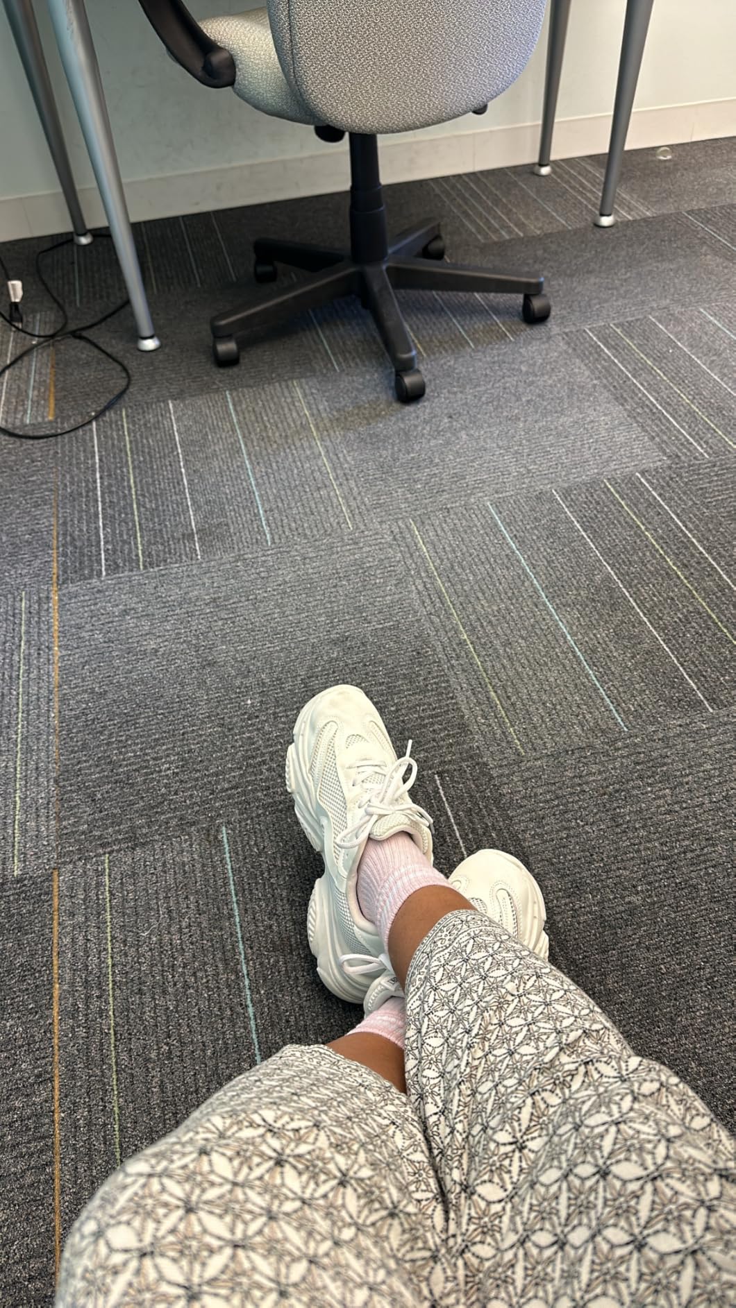 DREAM PAIRS white platform sneakers on feet showing actual height boost and chunky aesthetic in real wear