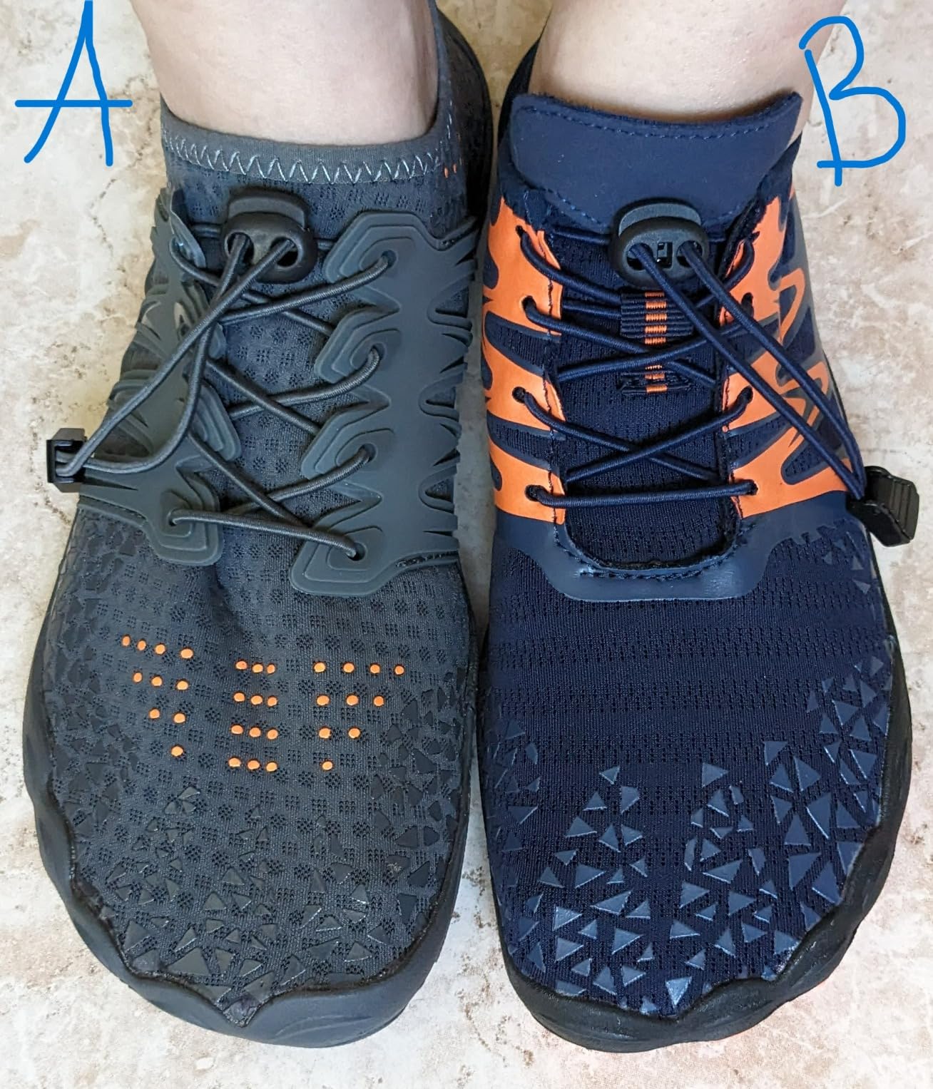 SPUKEP water shoes comparison showing design details and construction quality