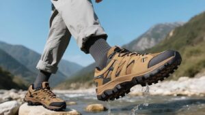 Camelsports Mens Hiking Shoes Walking Shoes For Men Outdoor Leather