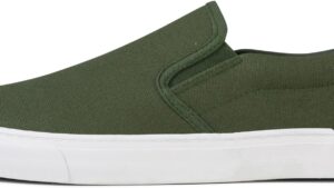 Men's Sneakers Classic Low Top Slip On Shoes Wide Canvas Skate Loafers Sneakers