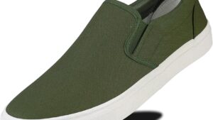 Men's Sneakers Classic Low Top Slip On Shoes Wide Canvas Skate Loafers Sneakers
