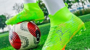 Migpogzai Men's Soccer Shoes High Top Soccer Cleats Outdoor