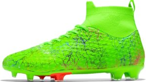 Migpogzai Men's Soccer Shoes High Top Soccer Cleats Outdoor