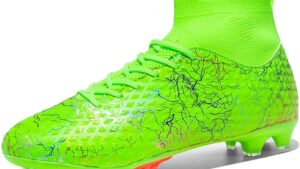 Migpogzai Men's Soccer Shoes High Top Soccer Cleats Outdoor