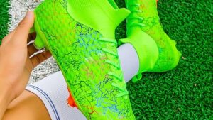 Migpogzai Men's Soccer Shoes High Top Soccer Cleats Outdoor