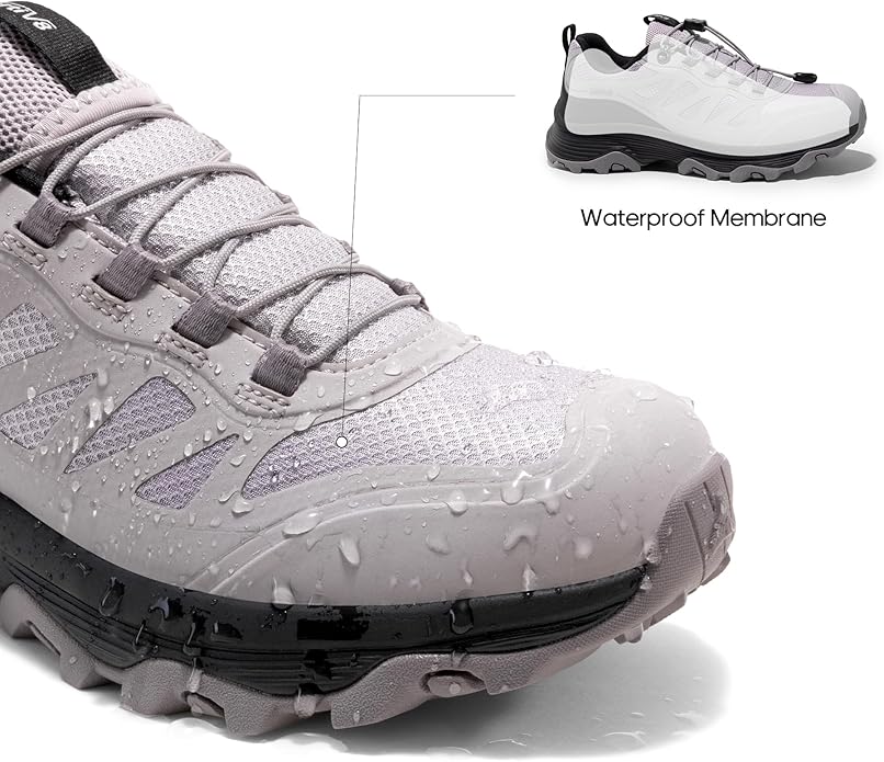 Nortiv 8 Women's Waterproof Hiking Shoes Quick Laces Outdoors