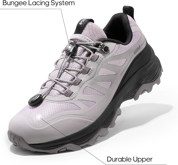 Nortiv 8 Women's Waterproof Hiking Shoes Quick Laces Outdoors
