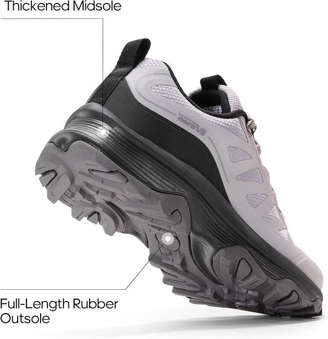 Nortiv 8 Women's Waterproof Hiking Shoes Quick Laces Outdoors