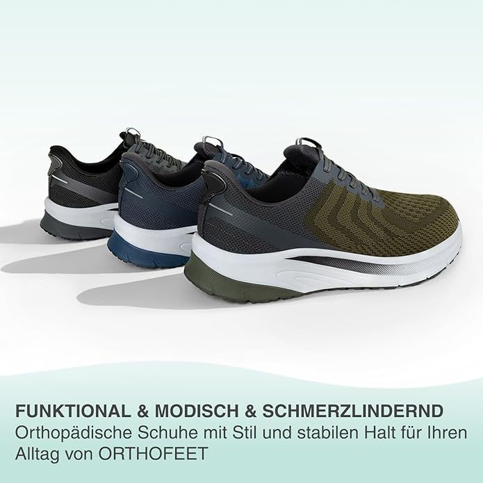 Orthofeet Men's Orthopedic Hands Free Tilos Slip On Sneakers