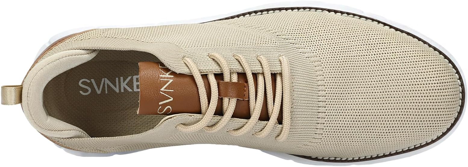 Svnke Men's Mesh Dress Casual Business Lace Up Oxford Sneakers