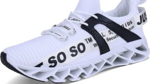 Wonesion Mens Breathable Walking Tennis Running Shoes