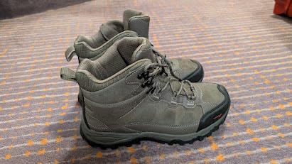 NORTIV 8 Men's Waterproof Hiking Boots showing rugged construction and mid-height ankle design