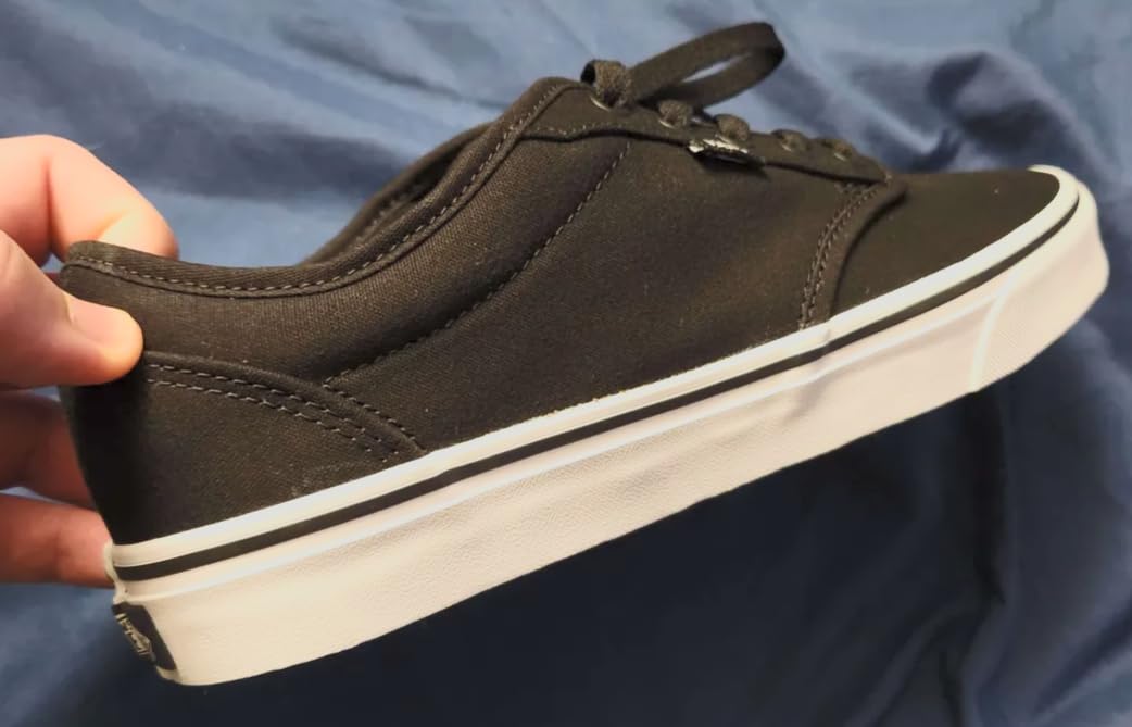 Vans Men's Atwood Shoe classic black canvas low-top sneaker on clean background