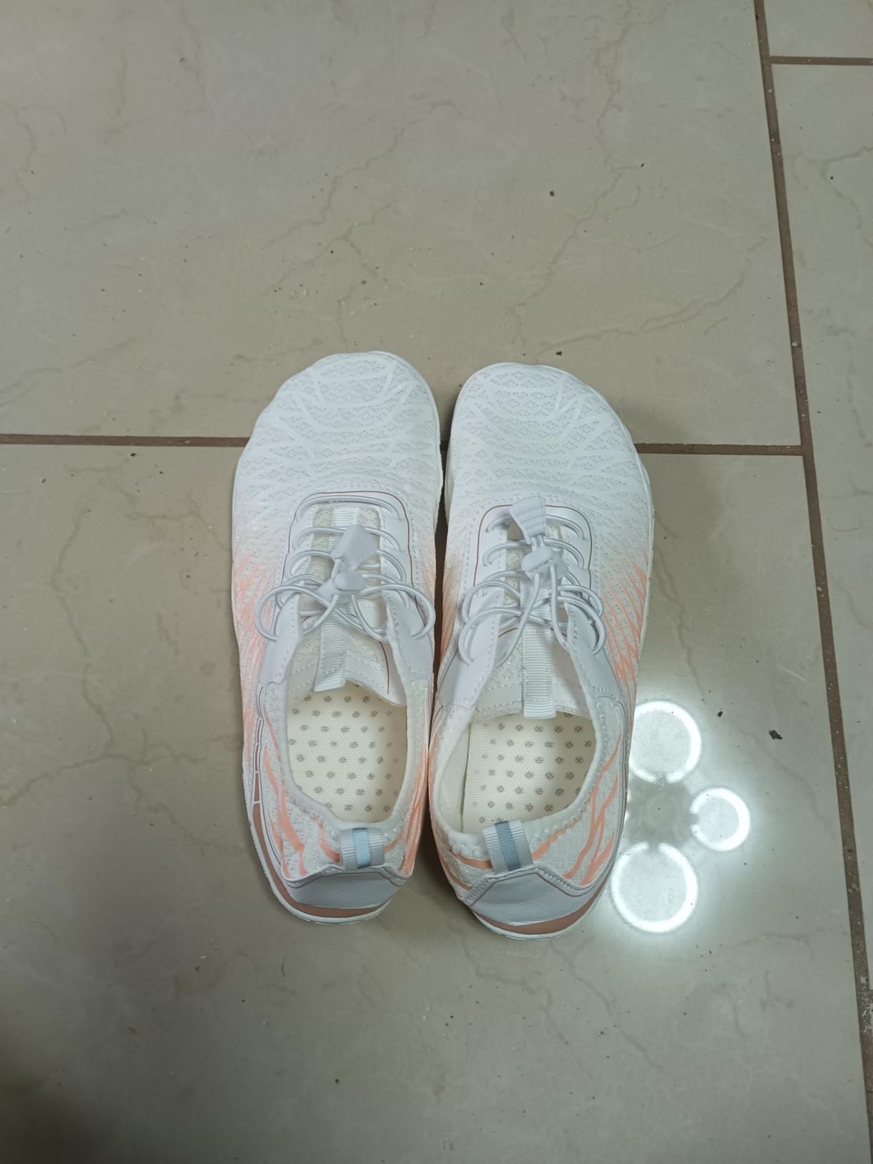 JMZB Hiking Barefoot Shoes main product view - white and pink colorway