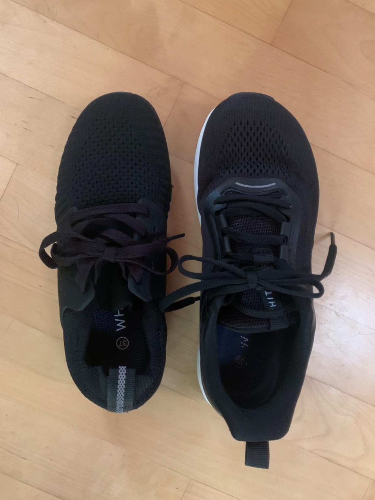 Comparison view showing minimal wear patterns on sole and upper after 8 weeks of testing