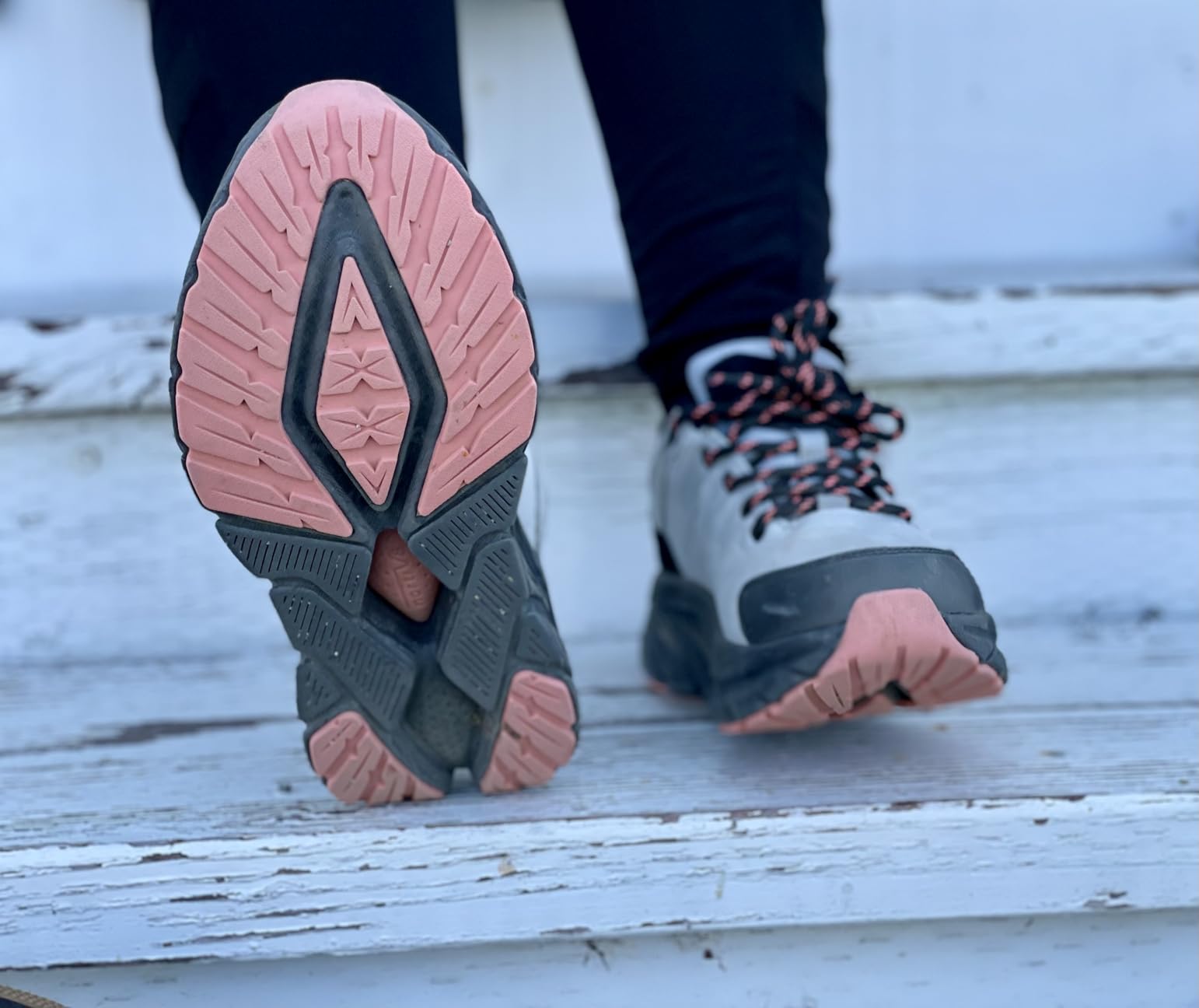 NORTIV 8 Women's Lightweight Hiking Shoes Grey Pink Colorway Overview