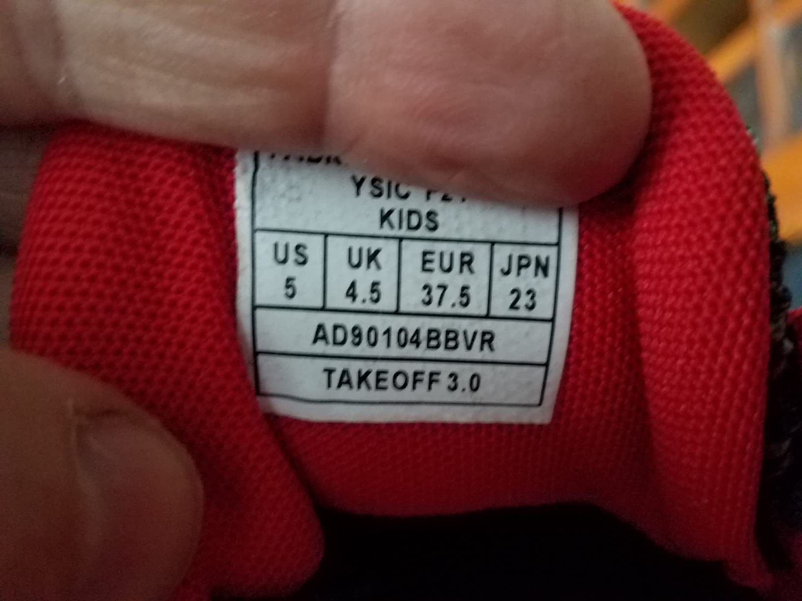 AND1 Takeoff 3.0 kids basketball shoes in black dark grey red colorway