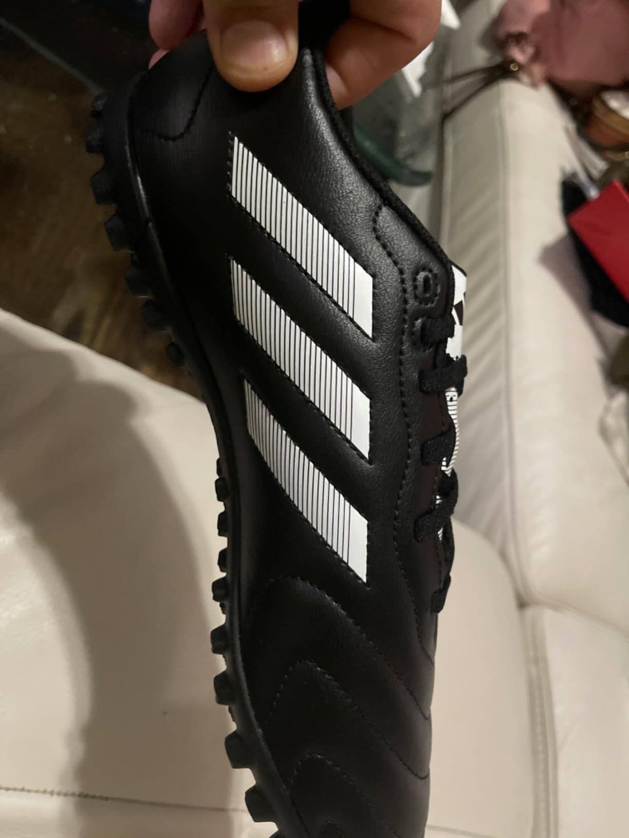 adidas Goletto VIII Turf Soccer Shoes shown in community youth soccer context across multiple pairs and players