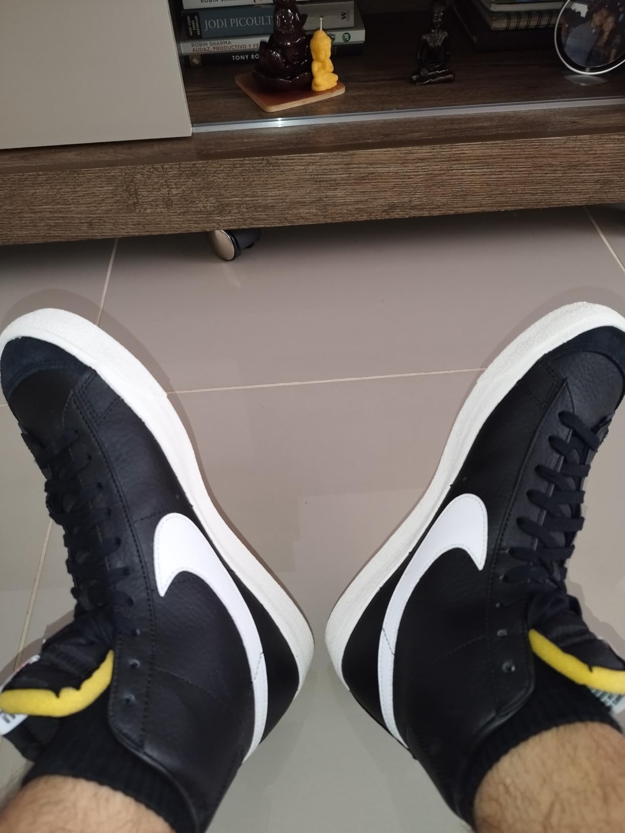 Nike Blazer Mid 77 Jumbo close-up showing oversized Swoosh design and jumbo lace detail