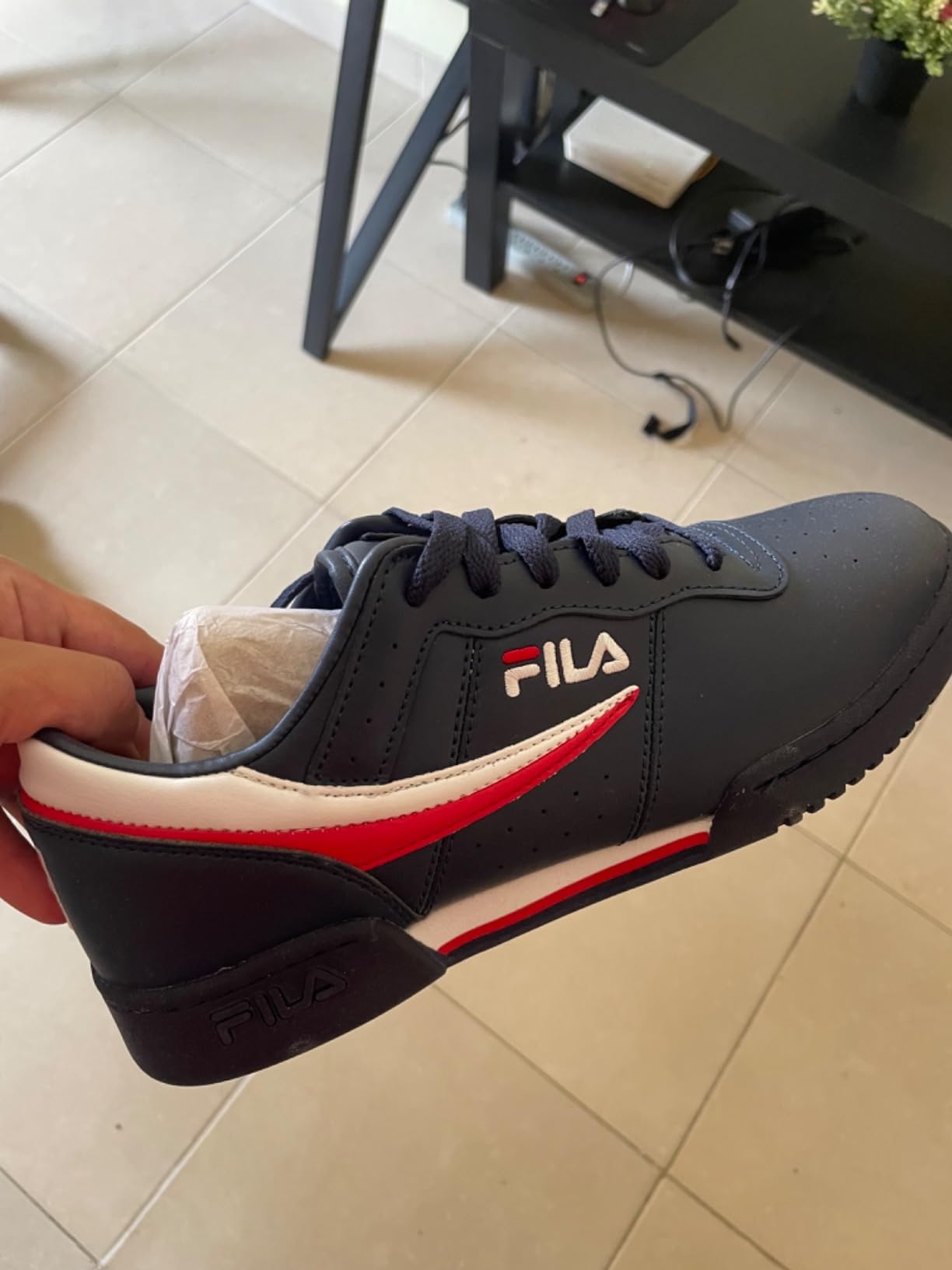 Fila Men's Original Fitness sneaker detail showing leather upper and material quality