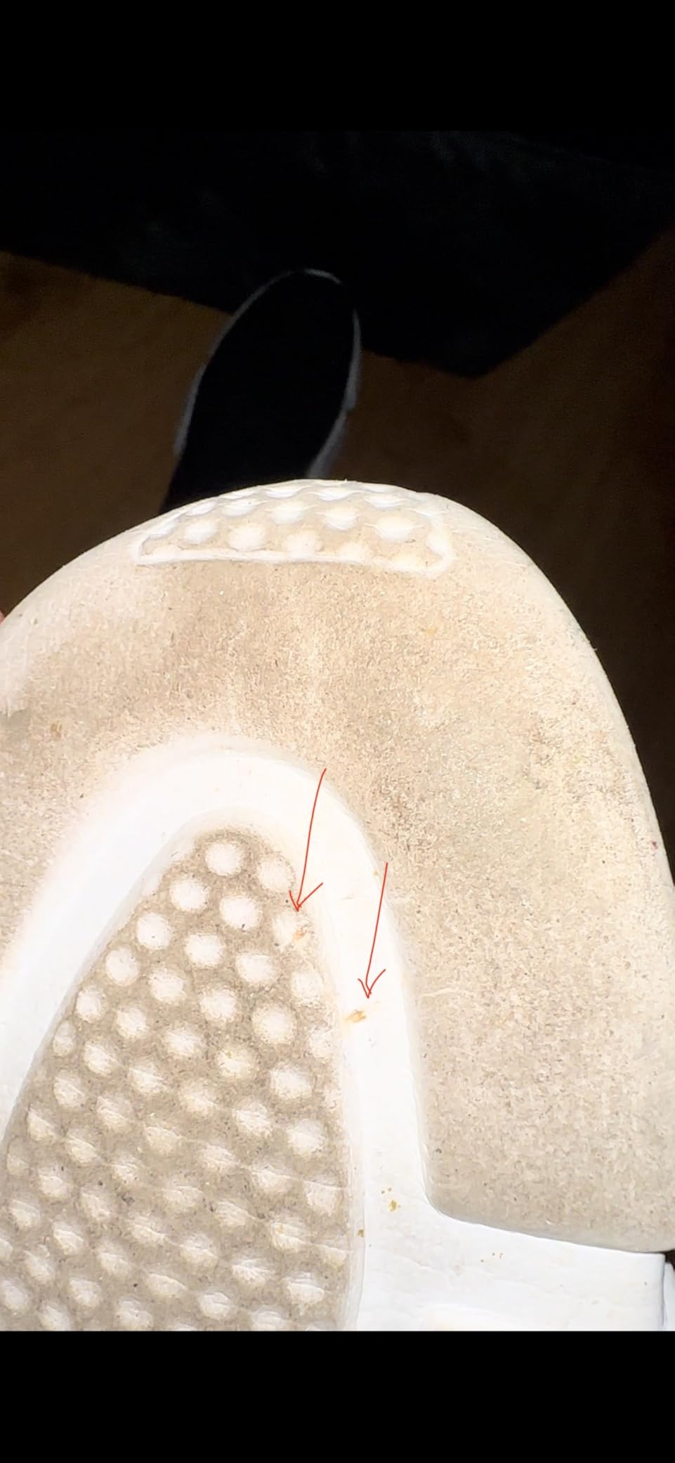 Close-up of Santiro sole pattern showing MD construction and tread design detail