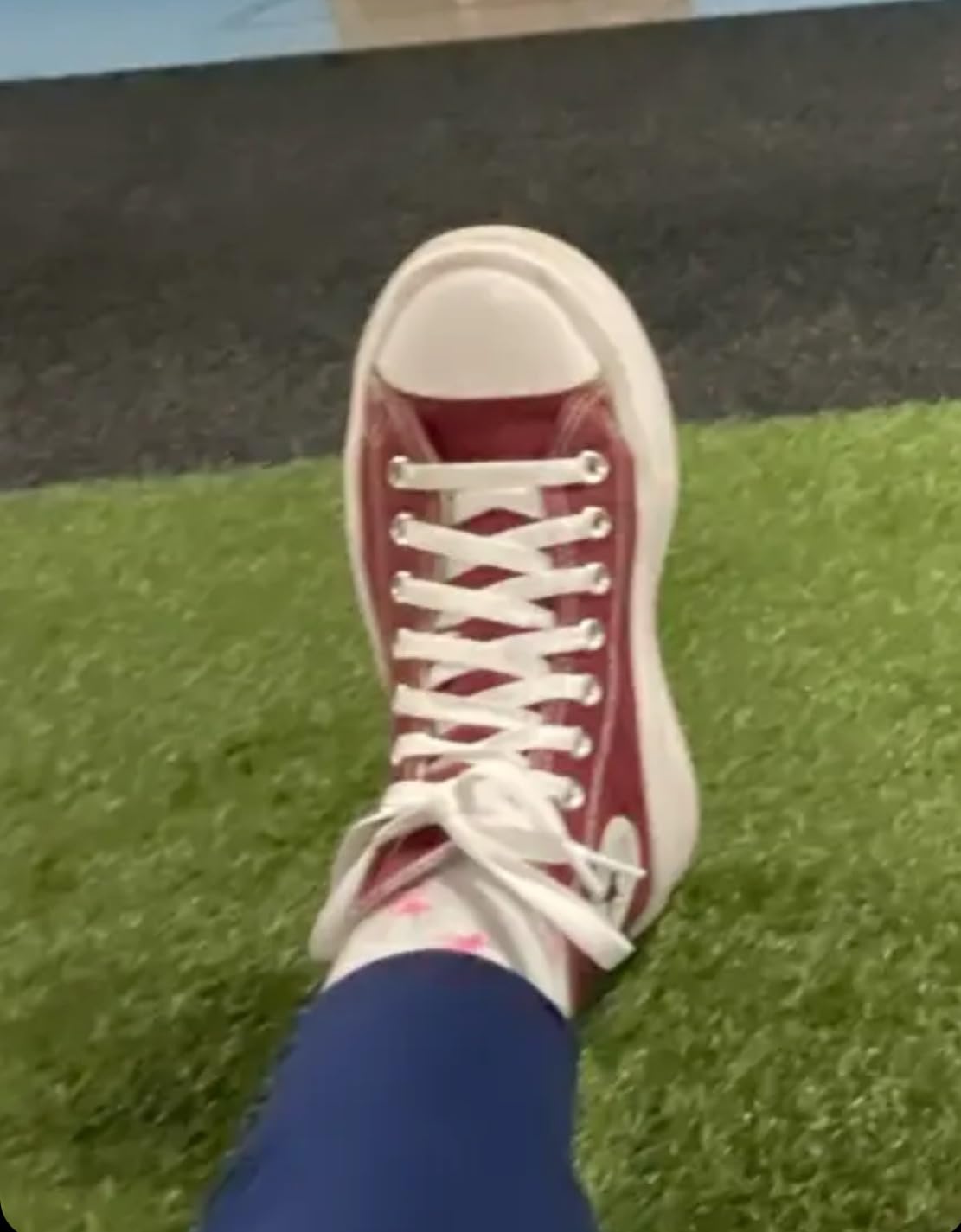UpUGo laces properly installed on Converse high-top showing correct length and clean flat profile