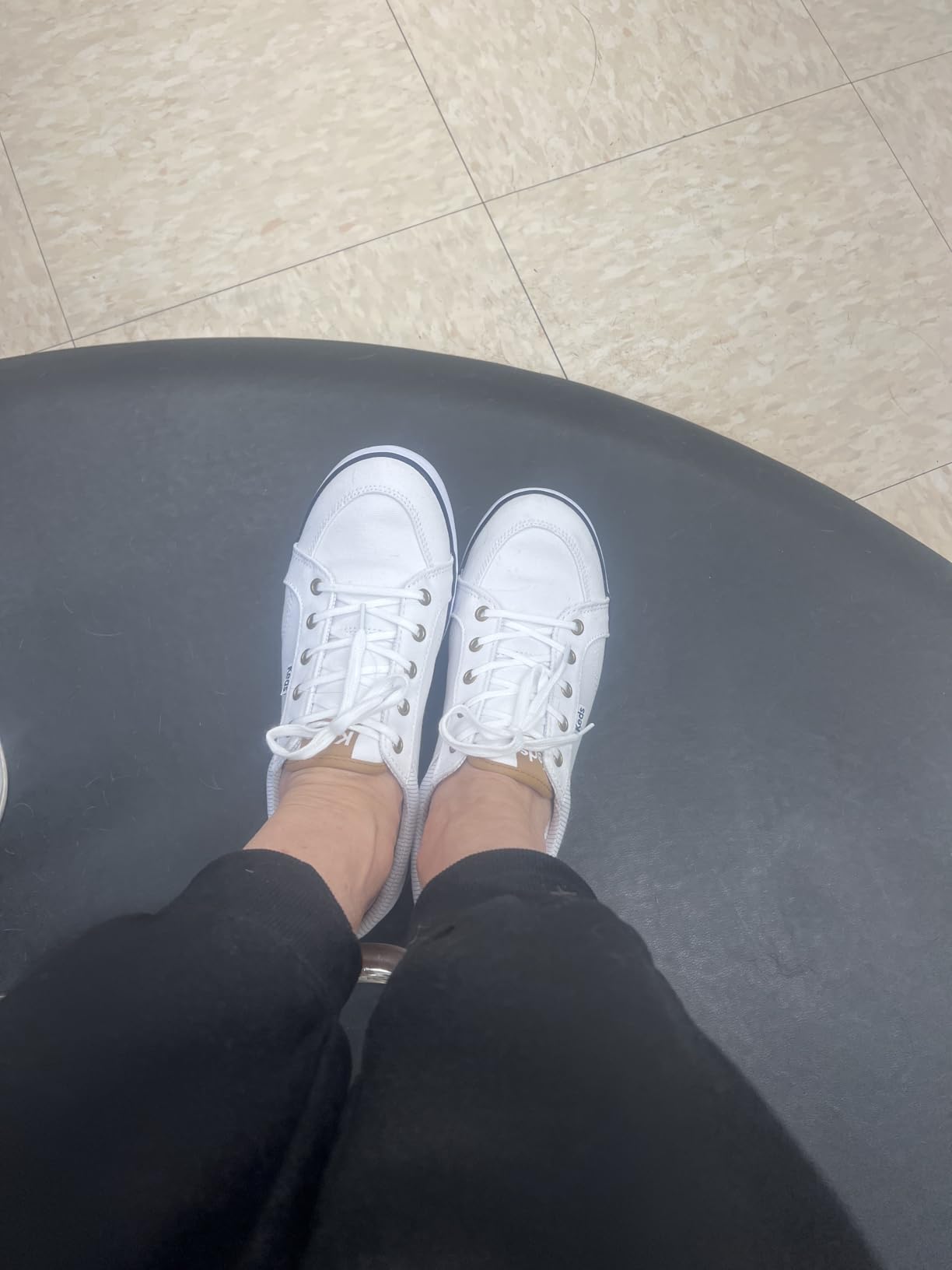 Keds Center sneaker styled for office-casual setting showing versatility across outfit types