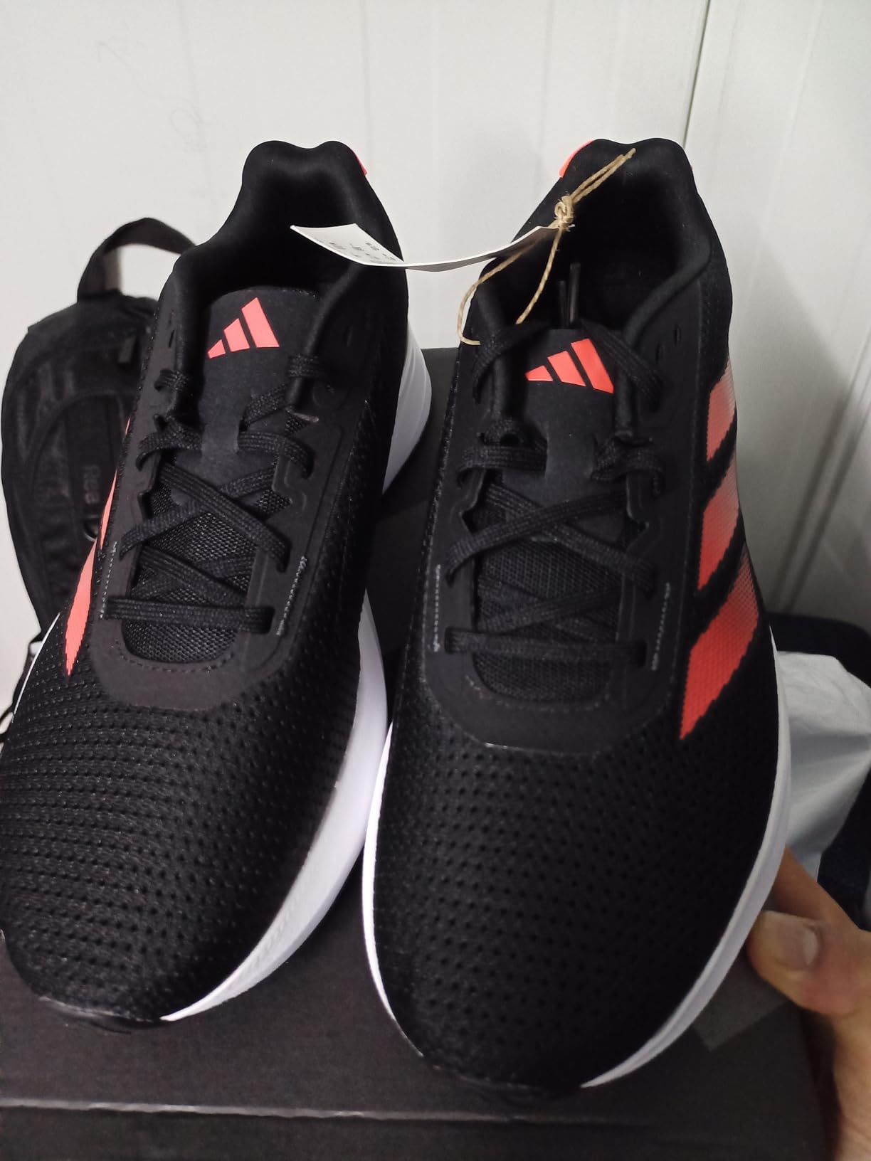 Adidas Duramo SL worn during a running session showing real-world performance