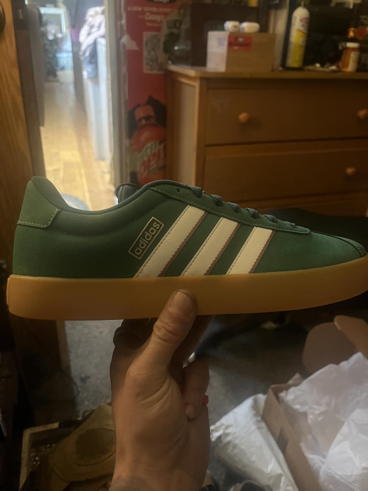 Side profile of adidas VL Court 3.0 showing vulcanized sole construction and low court profile