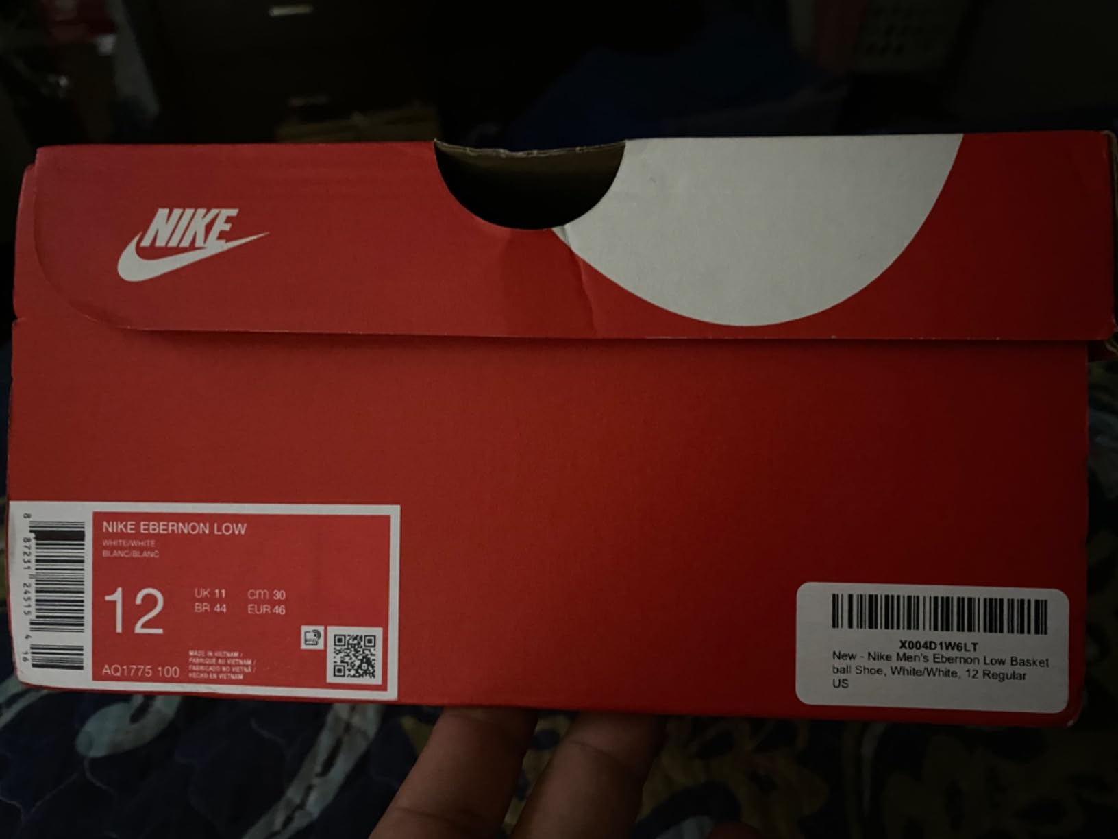 Nike Ebernon Low outsole showing molded rubber cupsole traction pattern designed for basketball court performance