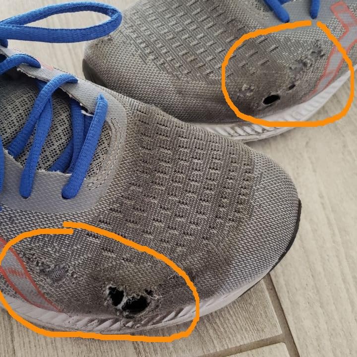 ASICS Gel-Excite 9 technology view showing mesh upper breathability features and cushioning system