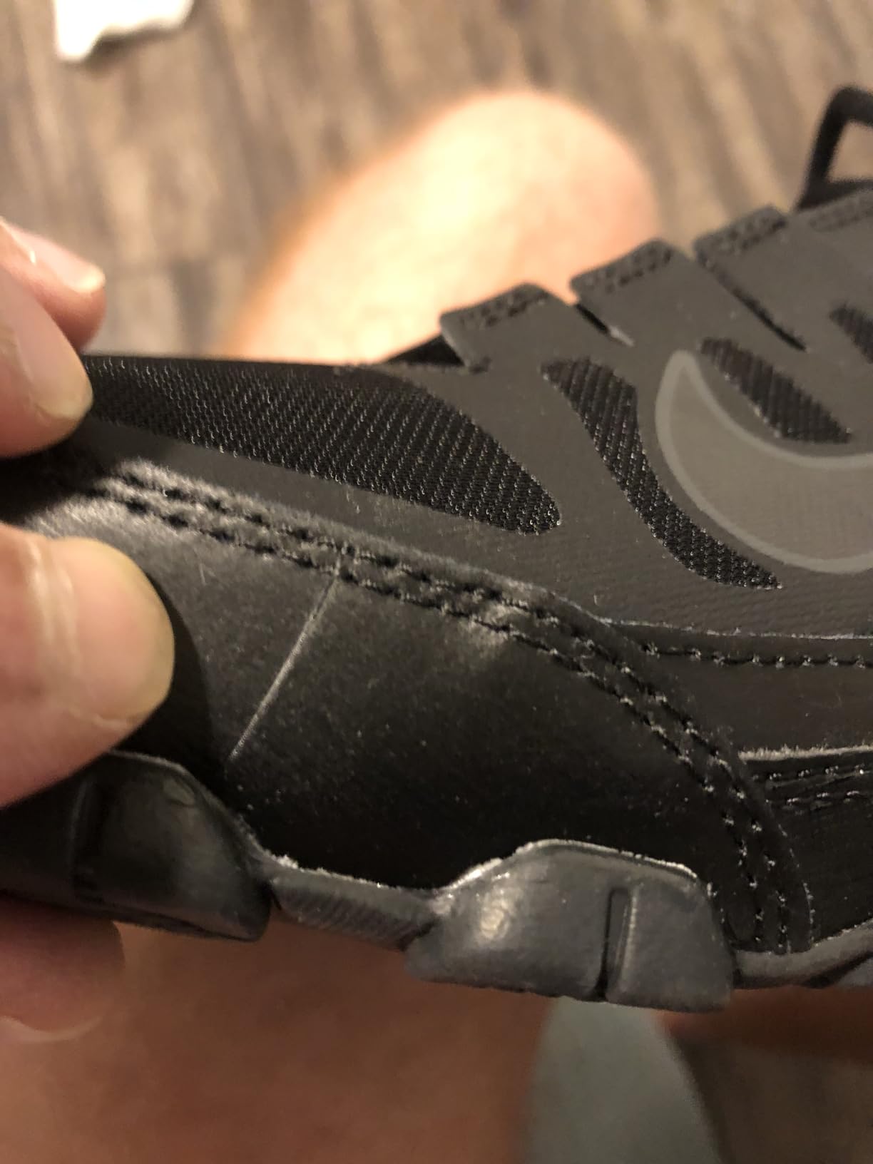 Nike Reax 8 TR Mesh worn on foot showing fit and profile during gym use