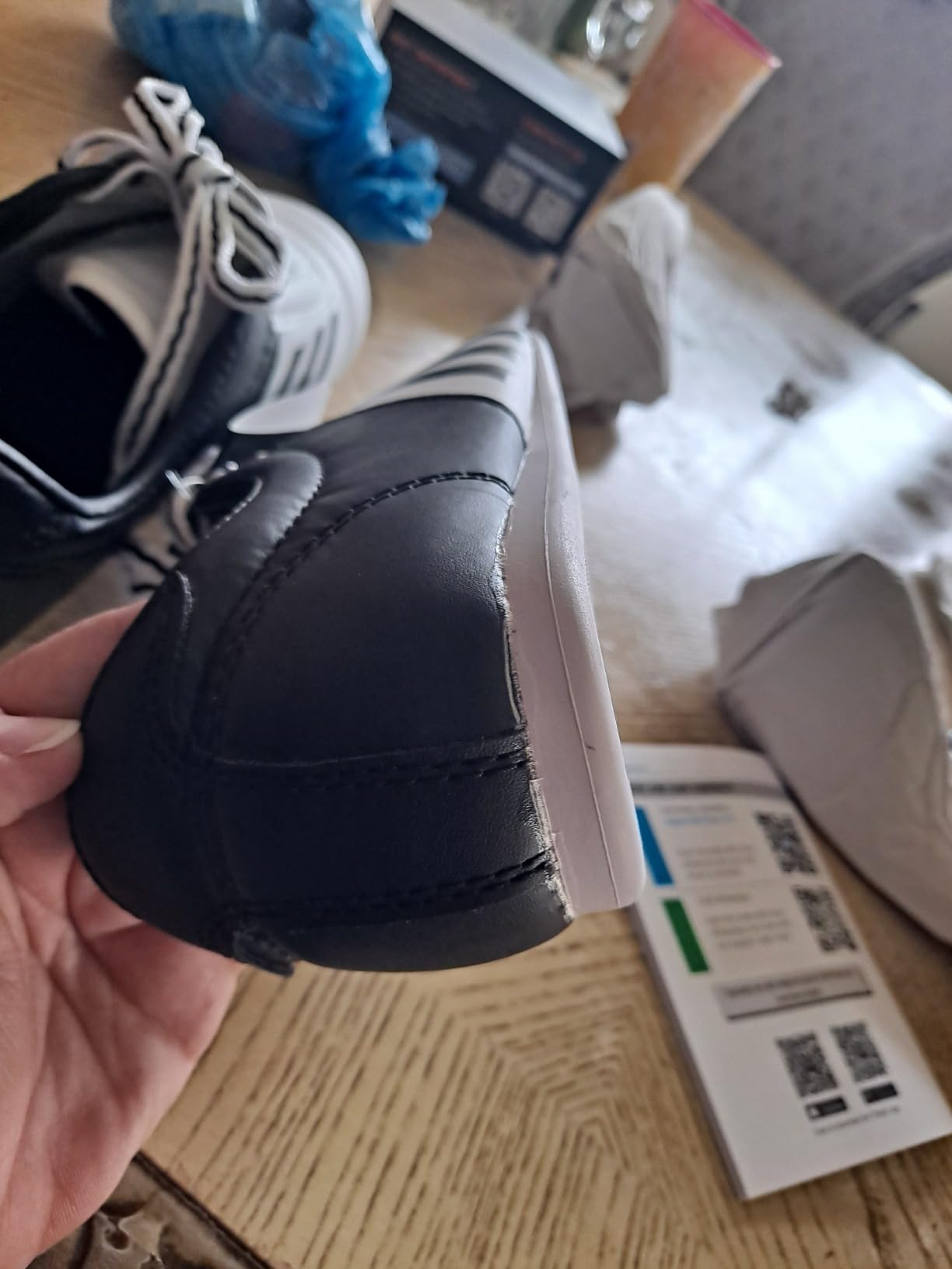 Adidas Adi-Kick II final assessment showing full shoe construction for purchase decision