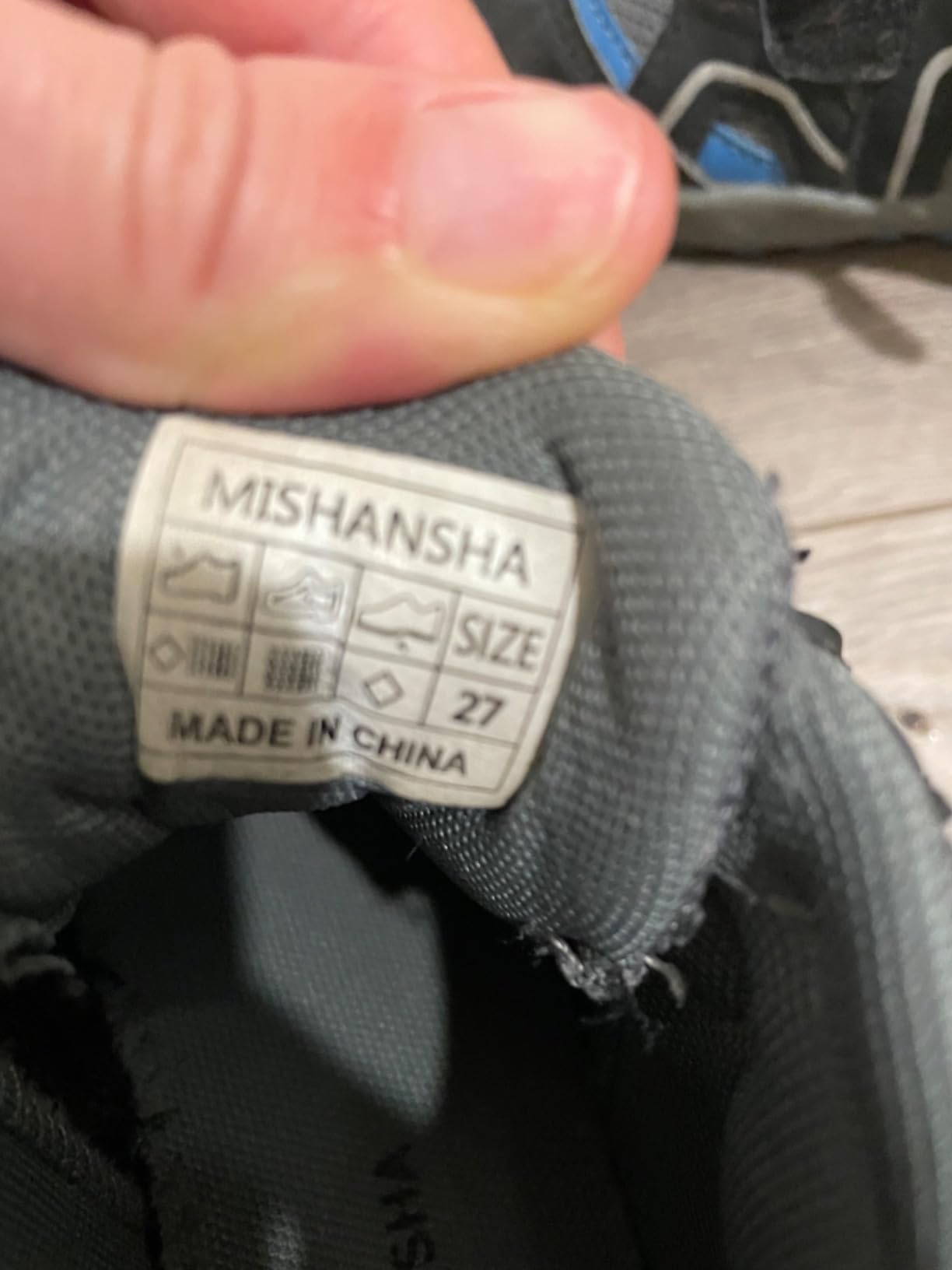 Mishansha Kids Water Resistant Hiking Boots in black rose gray showing mid-cut ankle design and rubber toe protection