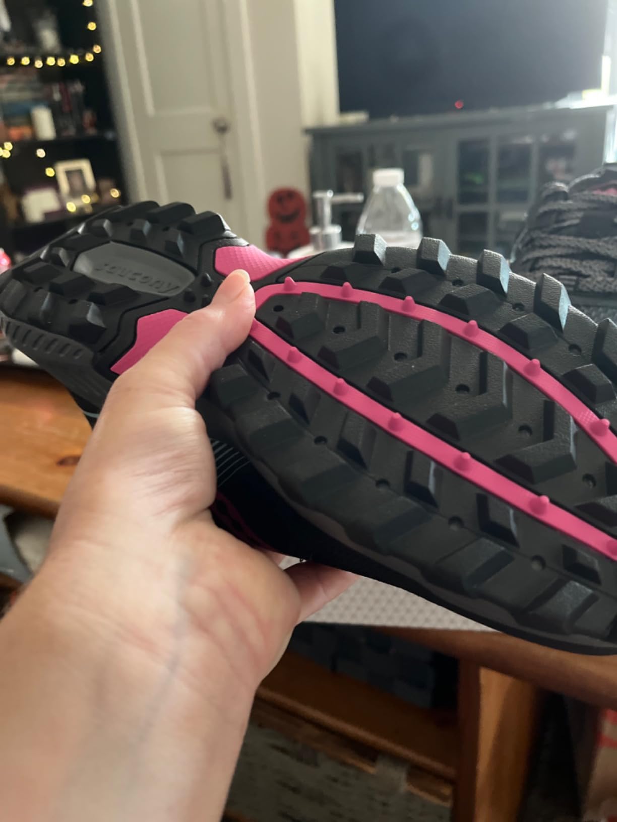 Saucony Excursion TR16 worn on actual hiking trail showing real-world use and trail performance