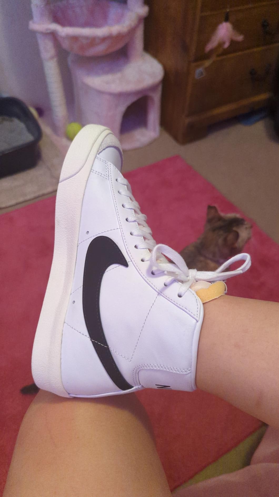 Nike Blazer Mid gym performance showing stability during strength training and light exercise