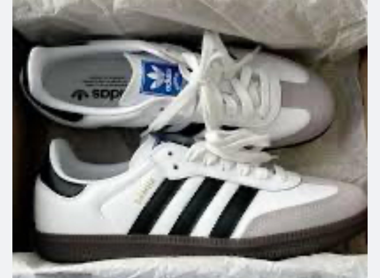 Adidas Samba kids showing wear patterns and condition after eight weeks of real-world testing