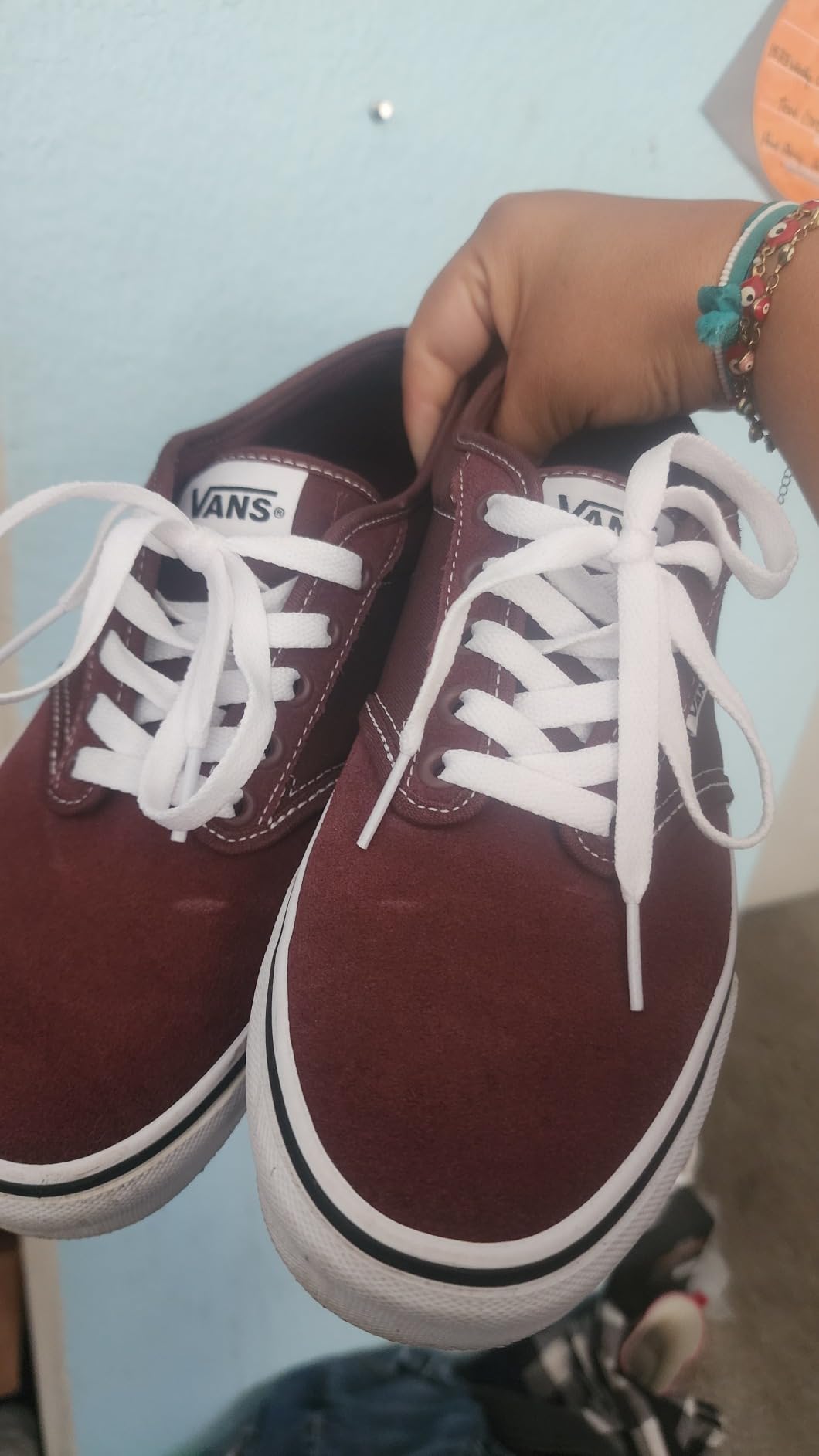 Vans Atwood navy colorway showing detailed canvas construction and color range