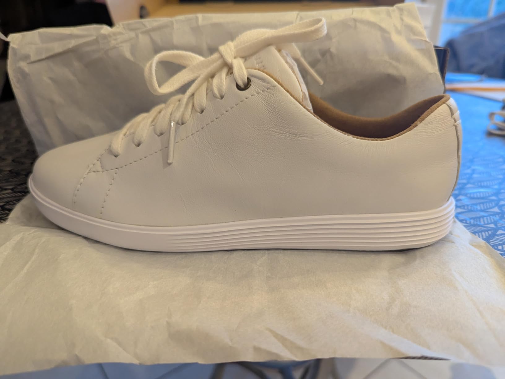 Cole Haan Grand Crosscourt sole detail showing EVA construction and rubber traction pod placement