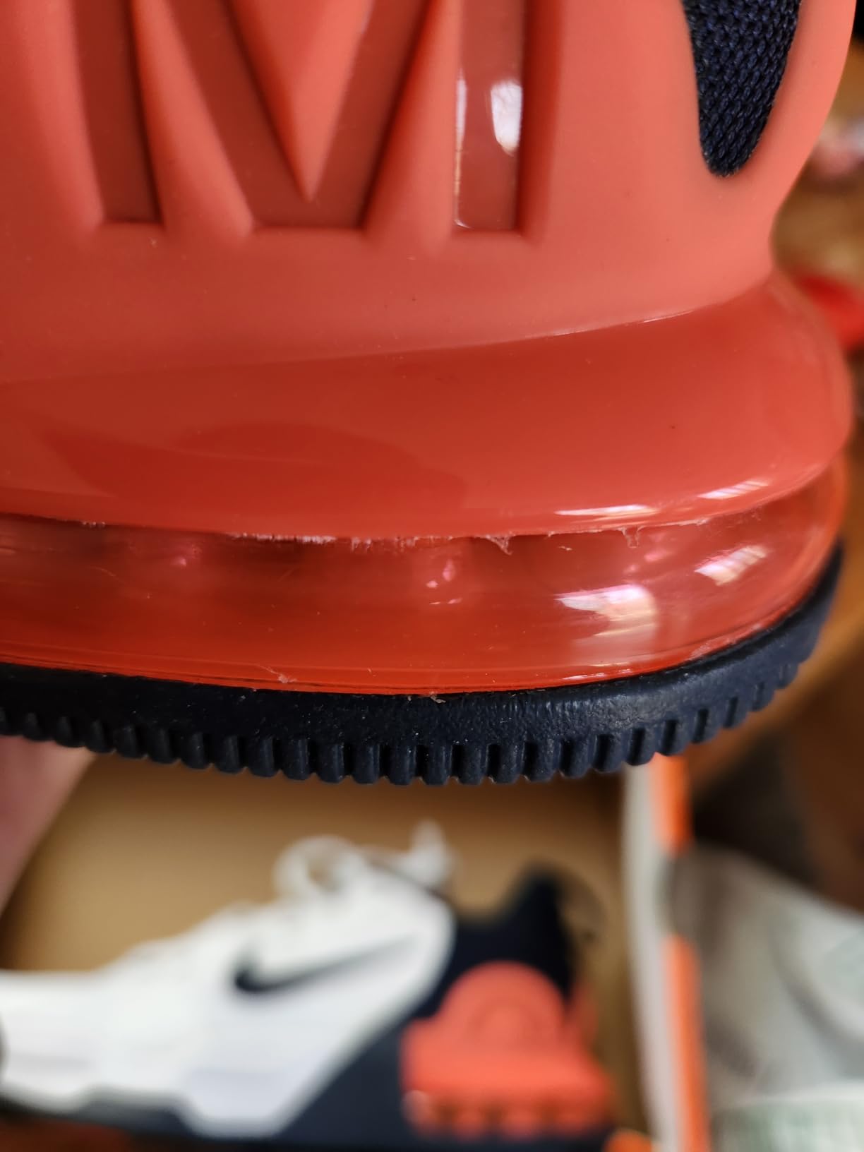 Nike Air Max Alpha Trainer 5 side profile showing flat wide sole and overall silhouette