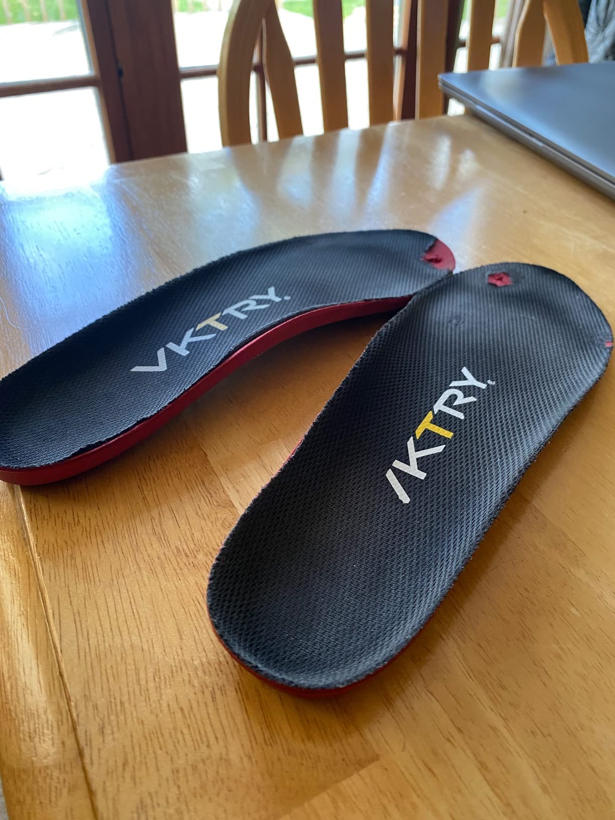 VKTRY insole showing wear patterns after 4 months of regular use