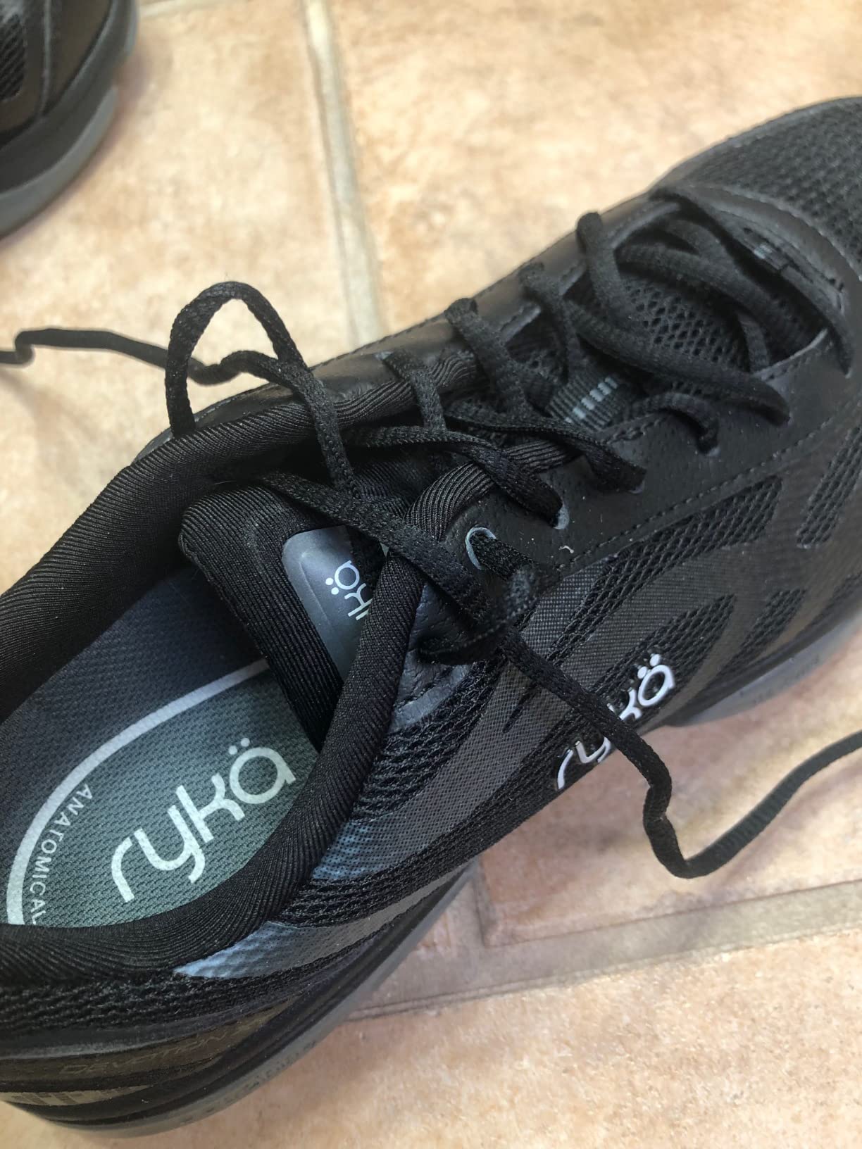 Ryka Devotion XT mesh upper and lacing system close-up detail