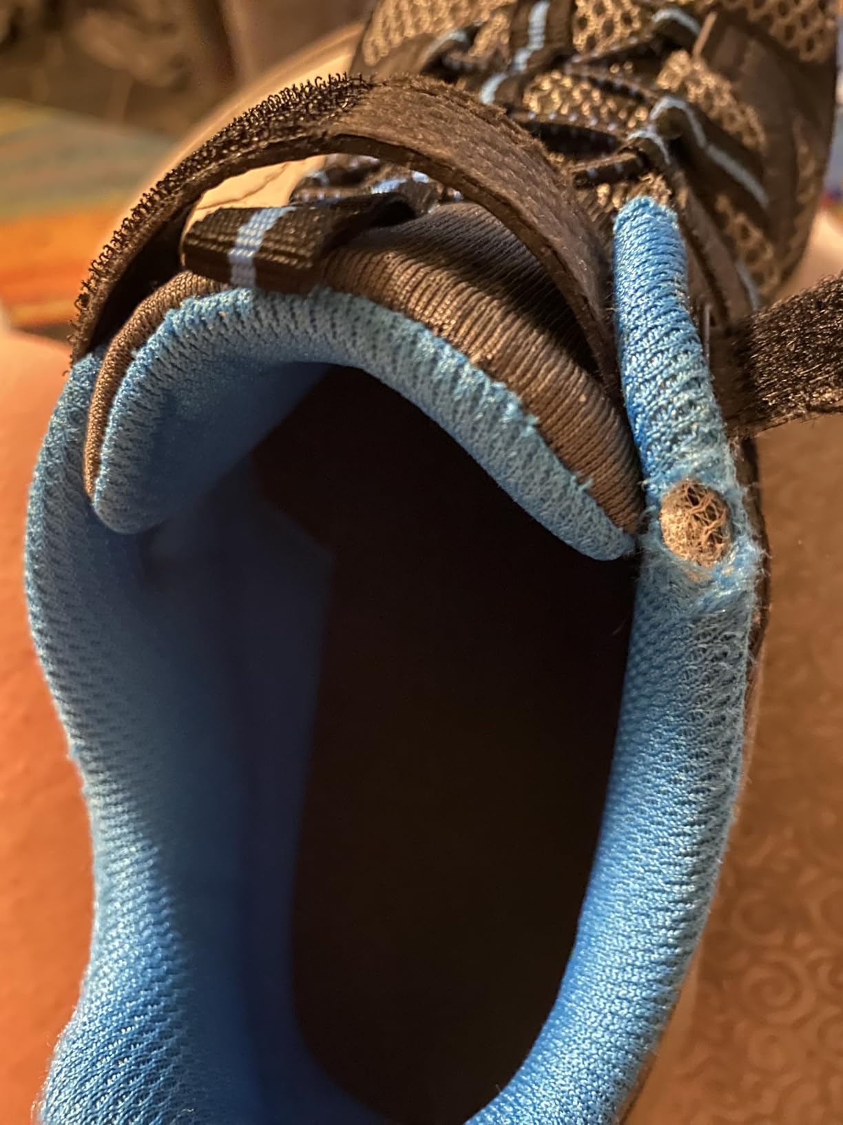 Merrell Trail Chaser showing visible wear after only six days of regular use