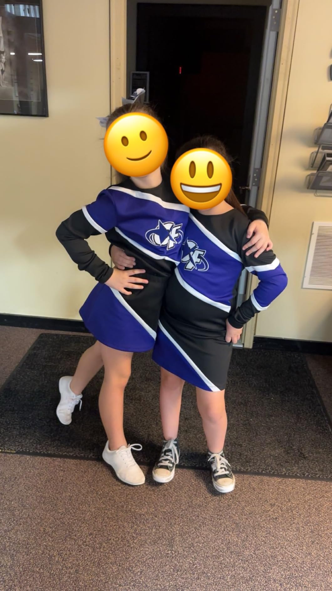 LANDHIKER cheer shoes in action during cheerleading performance showing grip and flexibility